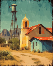 Iglesia Pequeña - Southwestern Style Art Print