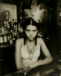 Jennifer from Casper - B&W Old West Saloon Girl Art Print