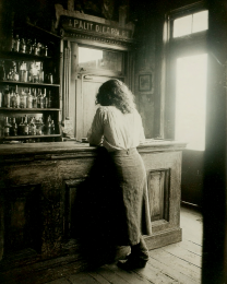 Belle from Montana - B&W Old West Saloon Girl Art Print