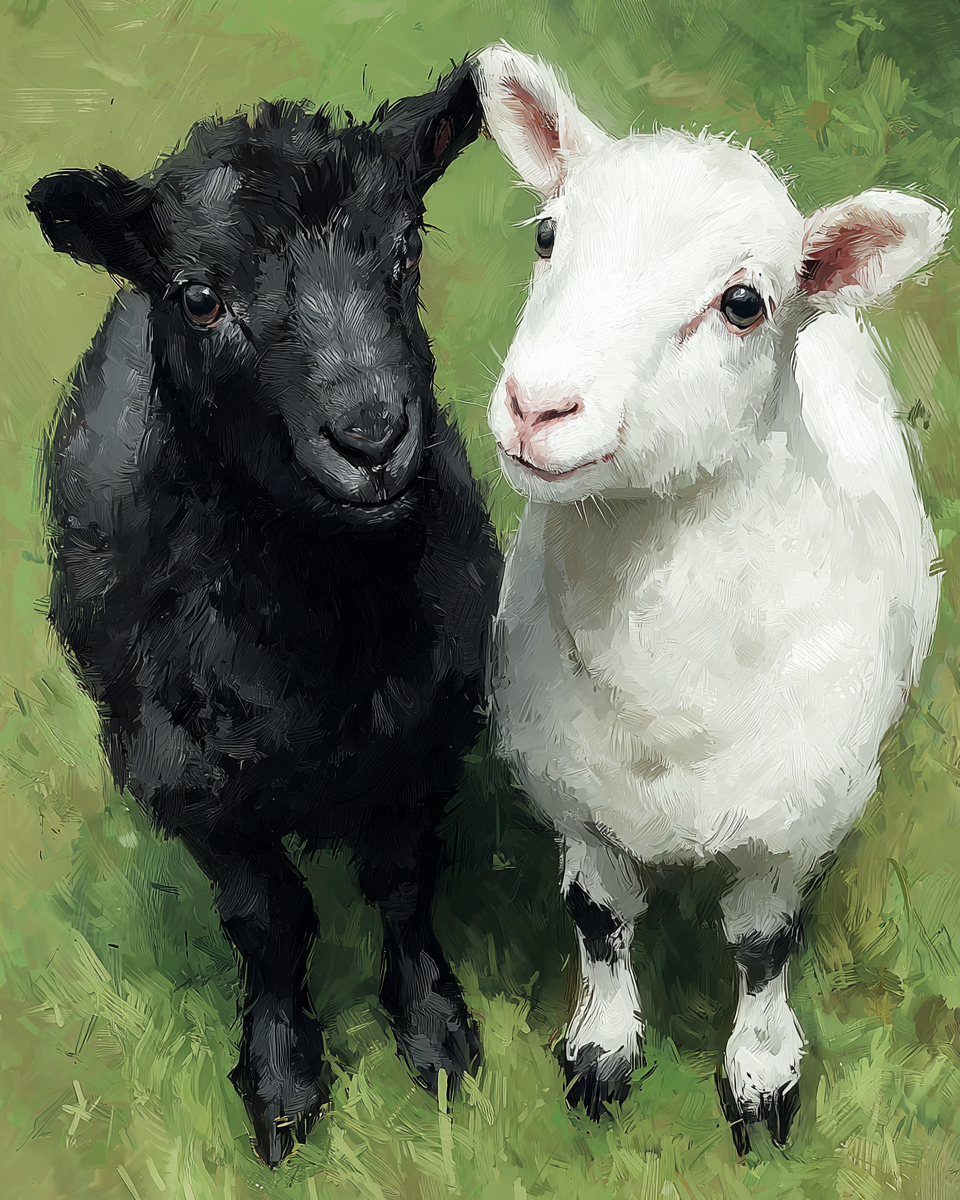 A Friendly Pair - Sheep Art Print