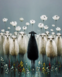 Tall Sheep - Sheep Art Print