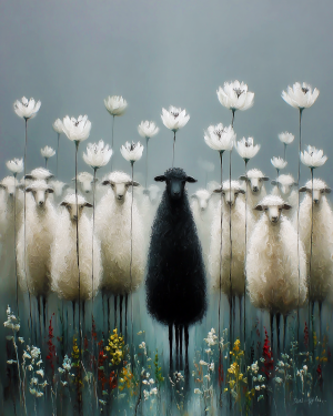 Tall Sheep - Sheep Art Print
