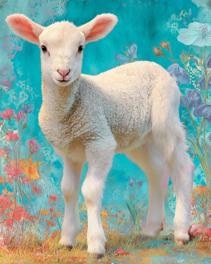 Young Lamb on a Bright Day - Sheep Art Print