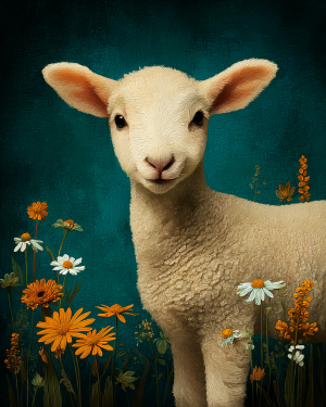 Young Lamb - Sheep Art Print