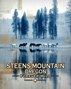 Steens Mountain Oregon - Forever Wild Horse Herd Souvenir Art Print