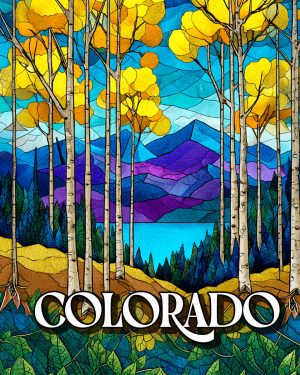 Stylized Aspensl - Colorado Souvenir Art Print