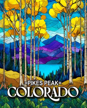 Stylized Aspensl -  Pikes Peak Souvenir Art Print