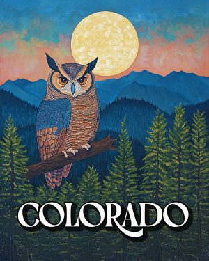 Stylized Wolf - Colorado Souvenir Art Print