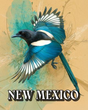 Stylized Magpie -  New Mexico Souvenir Art Print