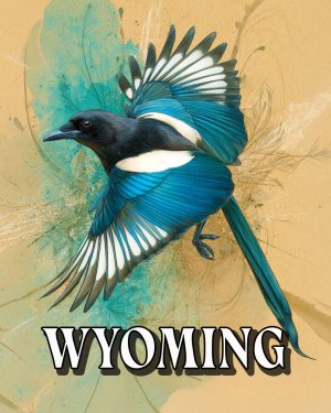Stylized Magpie -  Wyoming Souvenir Art Print