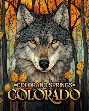 Stylized Wolf - Colorado Springs Souvenir Art Print
