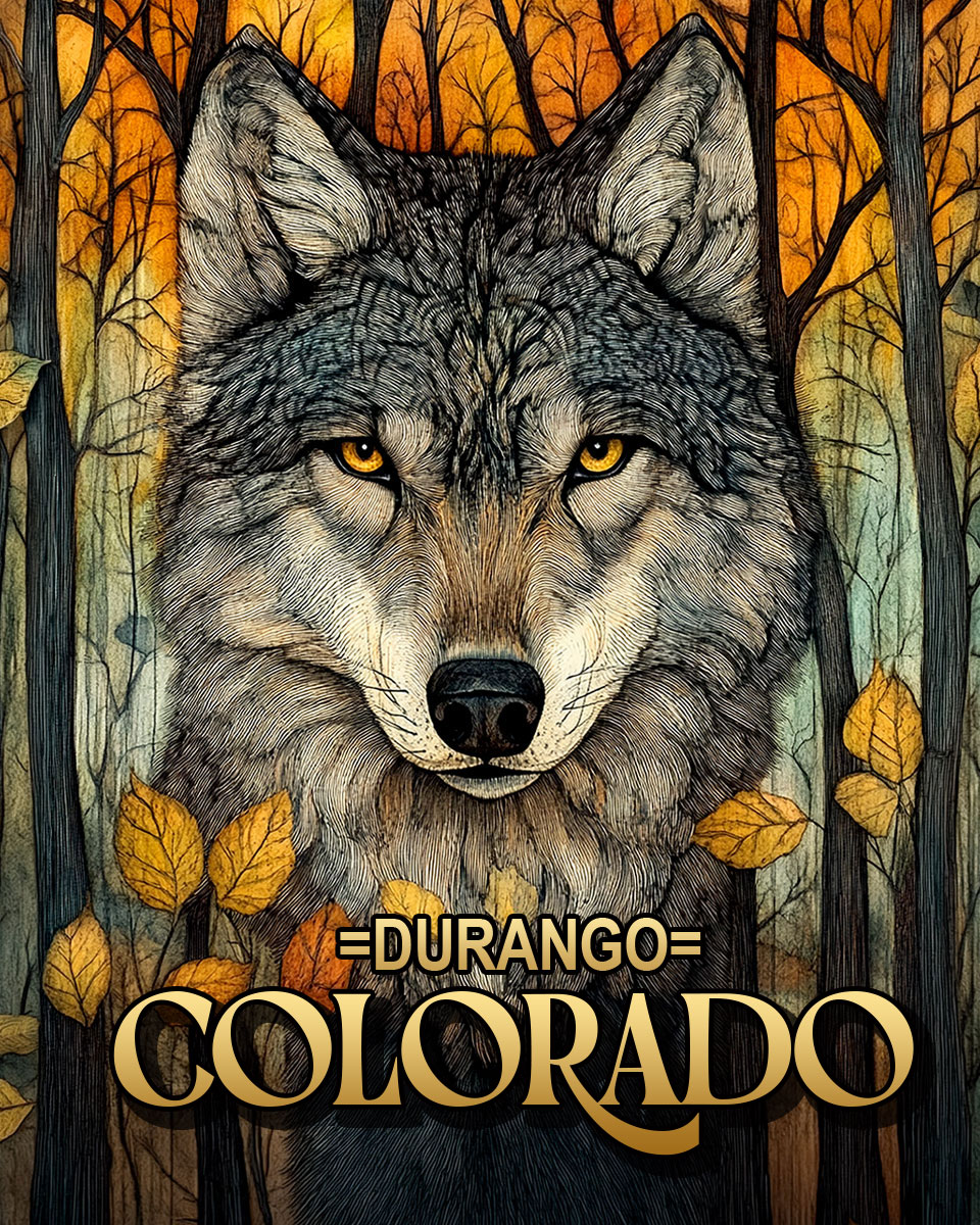 Stylized Wolf -  Durango Souvenir Art Print