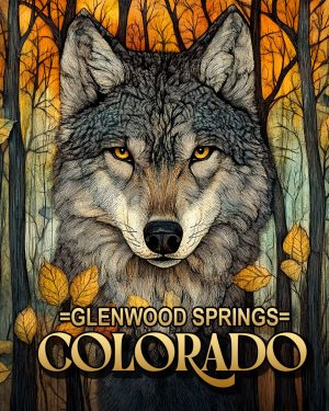 Stylized Wolf -  Glenwood Springs Souvenir Art Print