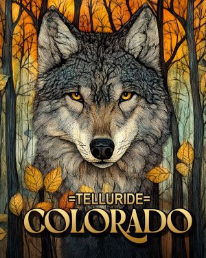 Stylized Wolf -  Telluride Souvenir Art Print