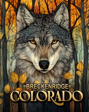 Stylized Wolf - Breckenridge, Colorado Souvenir Art Print