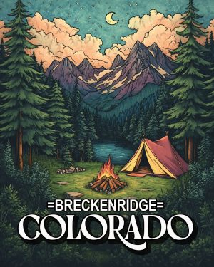 Summer Camping - Breckenridge, Colorado Souvenir Art Print