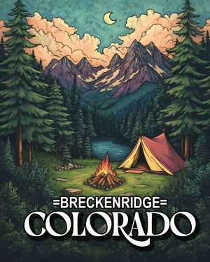 Summer Camping - Breckenridge, Colorado Souvenir Art Print