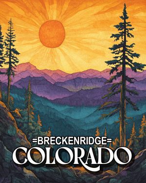 Sunny Summer Day - Breckenridge, Colorado Souvenir Art Print