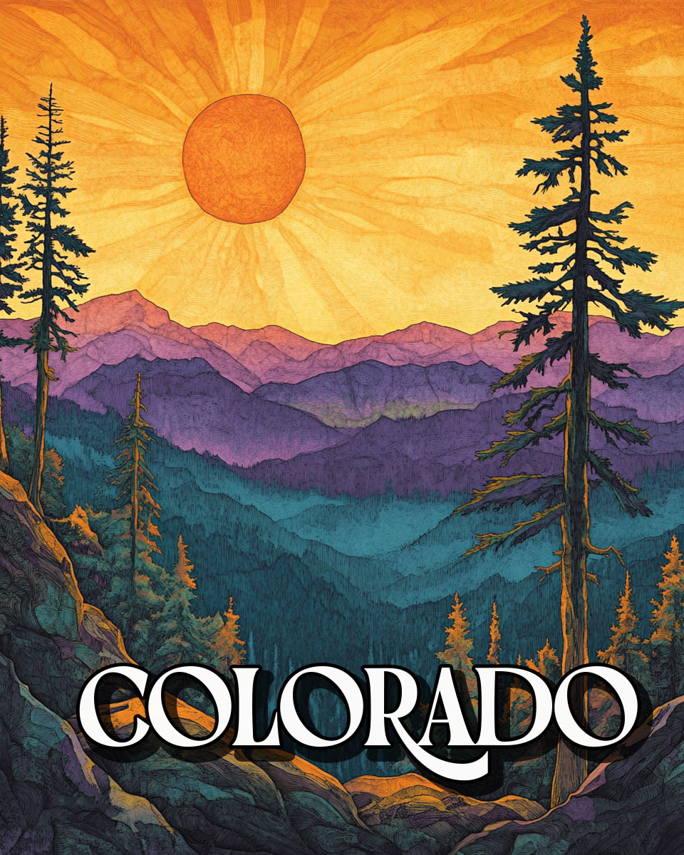 Sunny Summer Day - Colorado Souvenir Art Print
