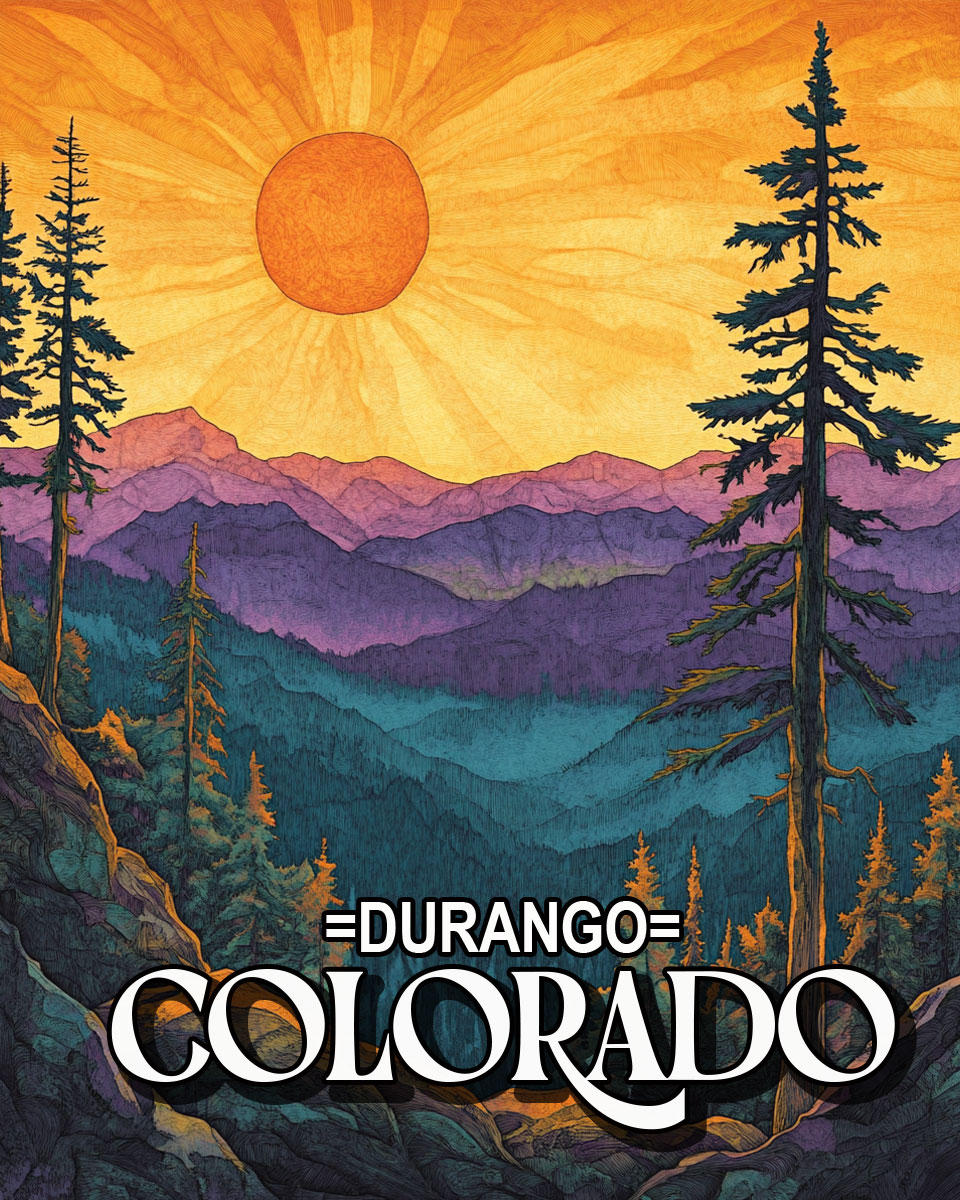 Sunny Summer Day -  Durango Souvenir Art Print