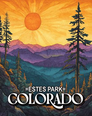 Sunny Summer Day -  Estes Park Souvenir Art Print