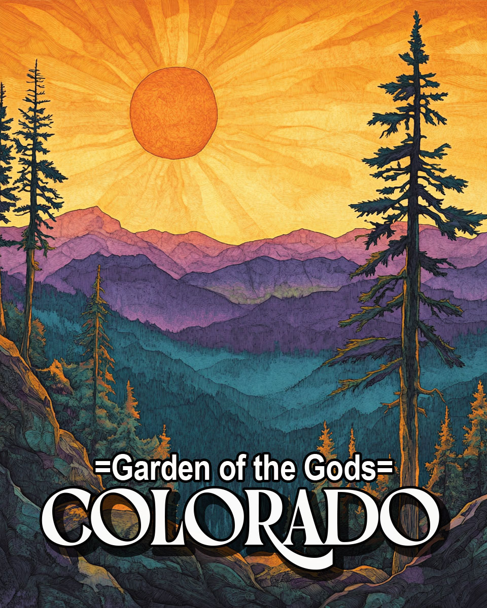 Taking in the View - Garden of the Gods Souvenir Art Print