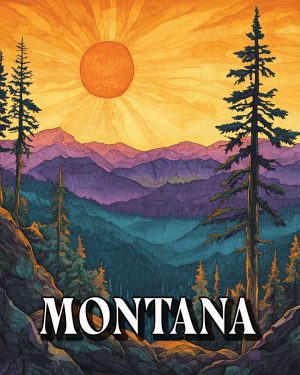 Sunny Summer Day -  Montana Souvenir Art Print