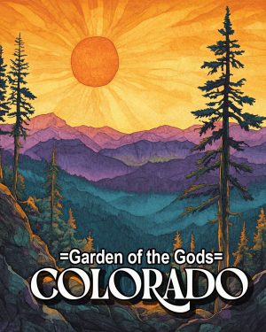 Sunny Summer Day - Garden of the Gods Souvenir Art Print