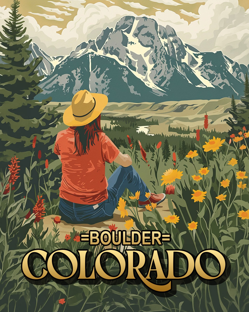 Taking in the View - Boulder Colorado Souvenir Art Print.jpg