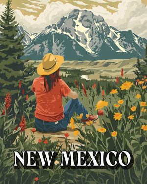 Taking in the View -  New Mexico Souvenir Art Print