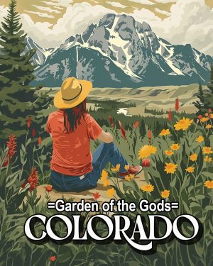 Taking in the View - Garden of the Gods Souvenir Art Print