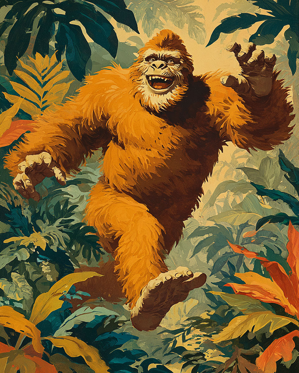 Until Now I Didn't Even Believe in You -  Funny Bigfoot Alien Artwork