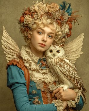 Tilly Sugarpetal With Her Owl - Faires Art Print
