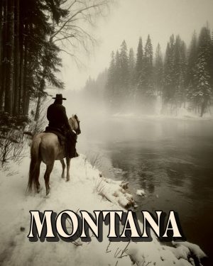 Tough Crossing -  Montana Souvenir Art Print