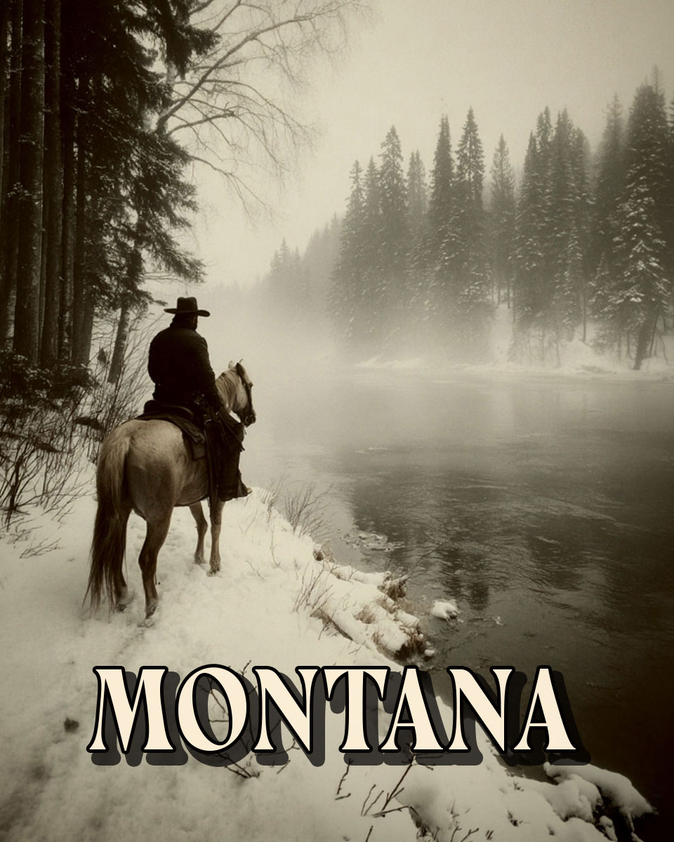 Tough Crossing -  Montana Souvenir Art Print