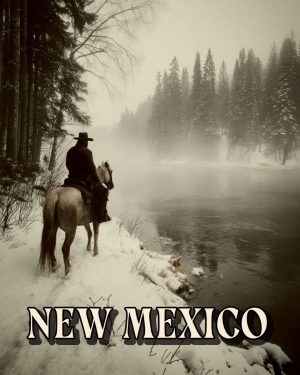 Tough Crossing -  New Mexico Souvenir Art Print