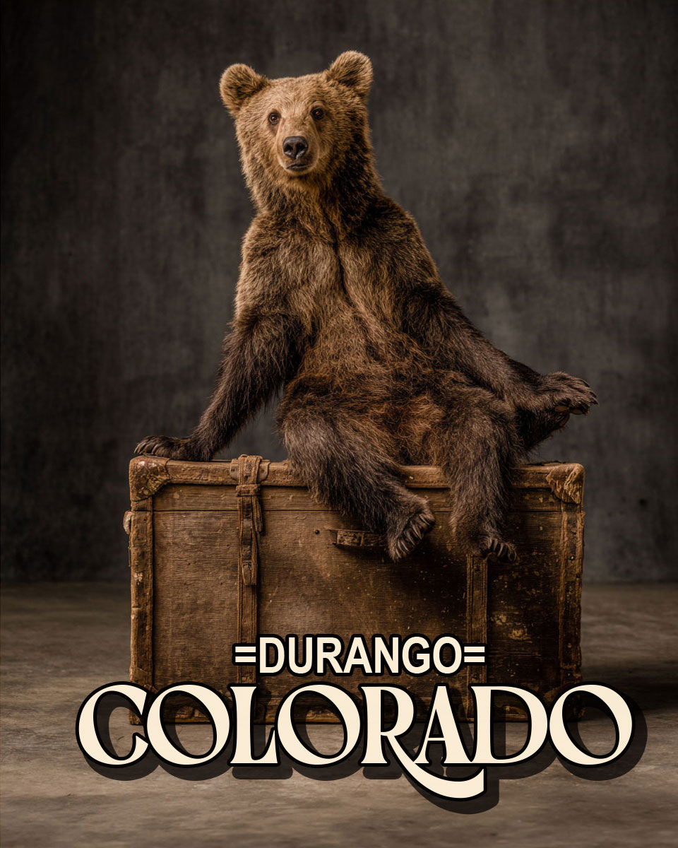 Traveling Bear -  Durango Souvenir Art Print