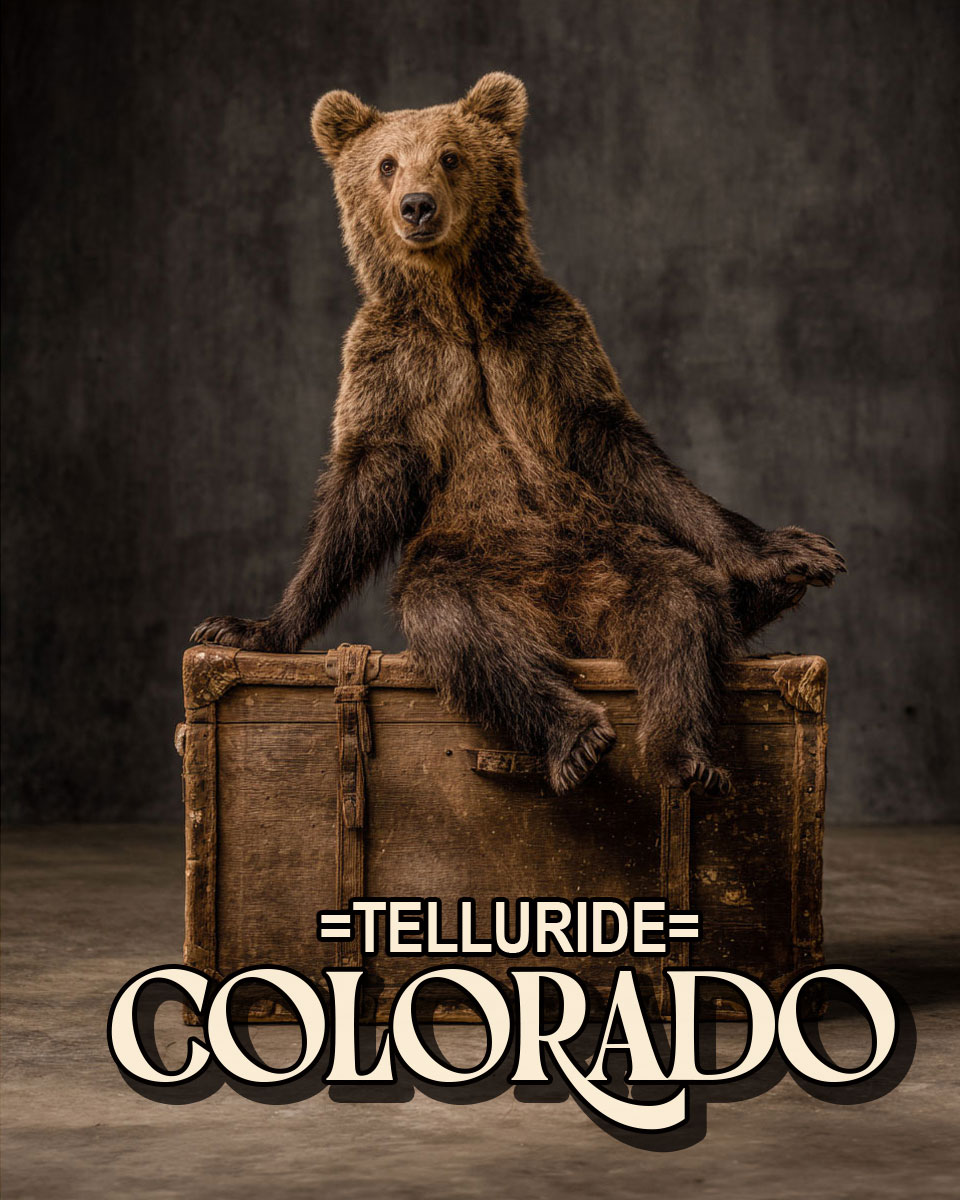 Traveling Bear -  Telluride Souvenir Art Print