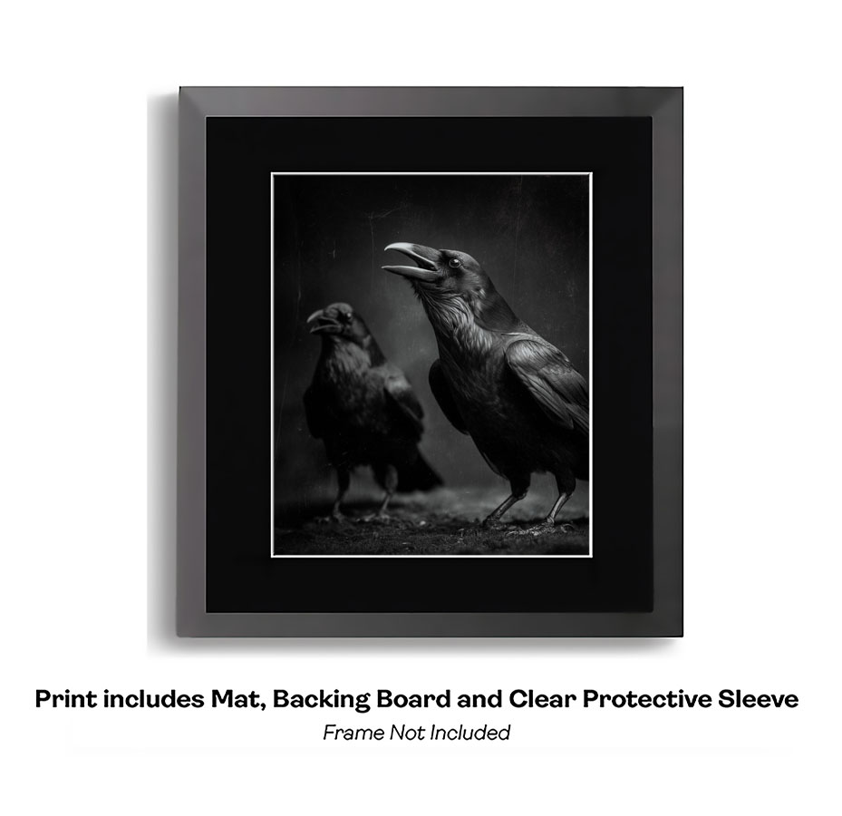 Two Black Ravens at Midnight