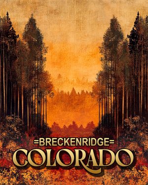 Vintage Fall Day - Breckenridge, Colorado Souvenir Art Print