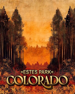 Vintage Fall Day -  Estes Park Souvenir Art Print