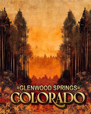 Vintage Fall Day -  Glenwood Springs Souvenir Art Print