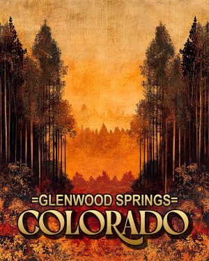 Vintage Fall Day -  Glenwood Springs Souvenir Art Print