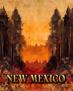 Vintage Fall Day -  New Mexico Souvenir Art Print