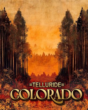 Vintage Fall Day -  Telluride Souvenir Art Print