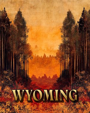 Vintage Fall Day -  Wyoming Souvenir Art Print