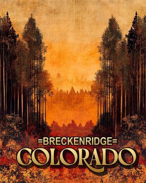 Vintage Fall Day - Breckenridge, Colorado Souvenir Art Print