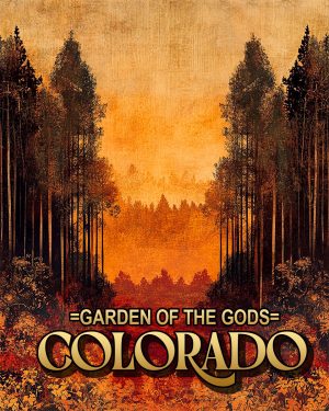 Vintage Fall Day - Garden of the Gods Souvenir Art Print