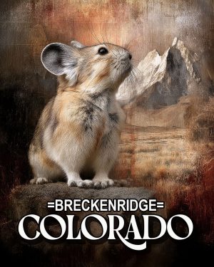 Vintage Pika - Breckenridge, Colorado Souvenir Art Print