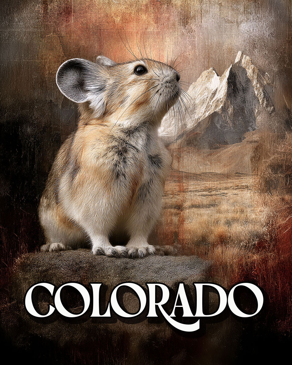 Wolf Looking the Land Over - Colorado Souvenir Art Print